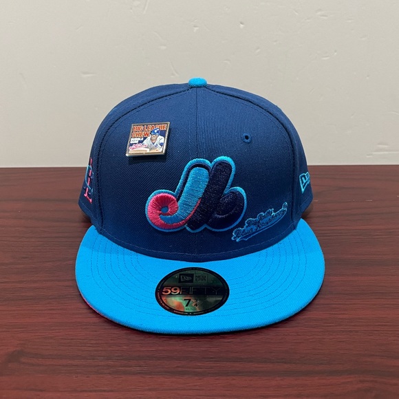 New Era x Big League Chew, 59Fifty Fitted Hat, Montreal Expos, Blue Raspberry - Picture 1 of 12
